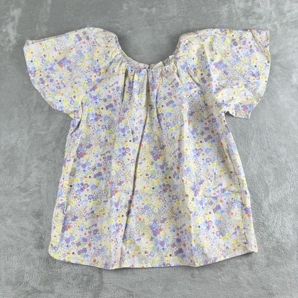 Levi's Tops - Levis Akiko Blouse Womens Medium Pastel Floral Puff‎ Sleeve Relaxed Fit Coquette